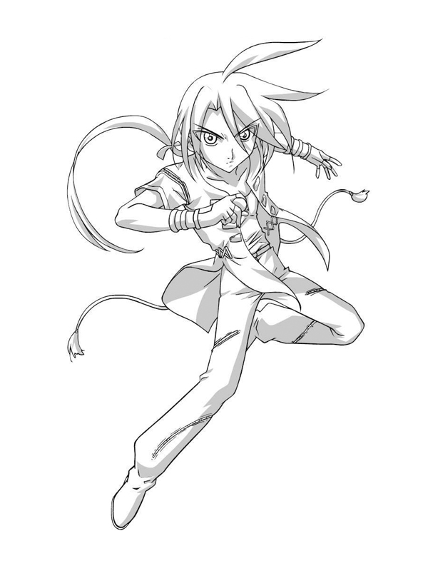 coloriage bakugan hun